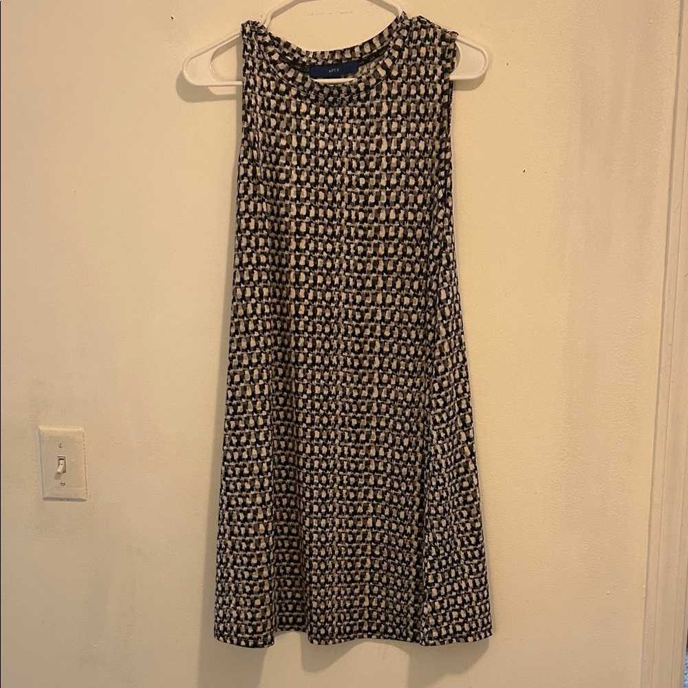 Apt. 9 Black and White Geometric Mini Dress